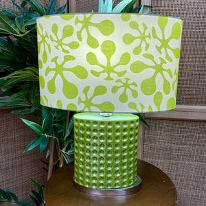 Lime Green Dimpled Lamp