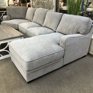 3PC Grey Sectional w/ Cuddler & Chaise
