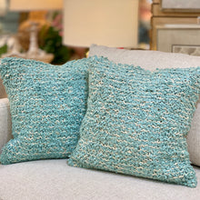 Load image into Gallery viewer, Aqua Boucle Pillow
