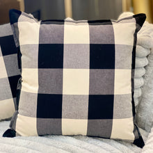 Load image into Gallery viewer, Black &amp; White Plaid Pillow
