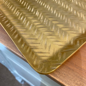 Gold Hammered Rectangle Tray
