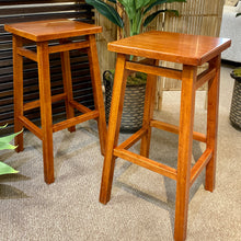 Load image into Gallery viewer, Set/2 Wooden Bar Stools
