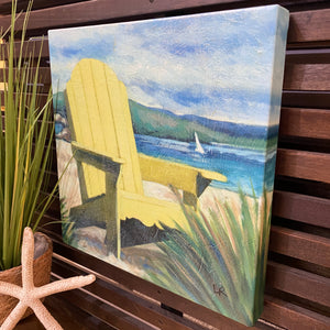 Yellow Beach Chair Giclee