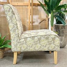 Load image into Gallery viewer, Beige Floral Slipper Chair
