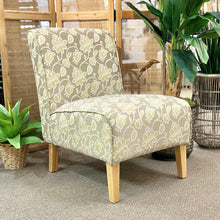 Load image into Gallery viewer, Beige Floral Slipper Chair
