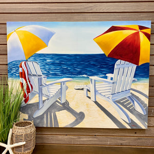 Chairs On Beach Canvas