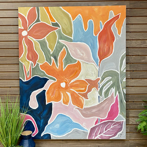 Hand Painted Floral Abstract