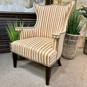 Fairfield Striped Wing Chair
