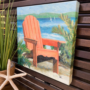 Orange Beach Chair Giclee