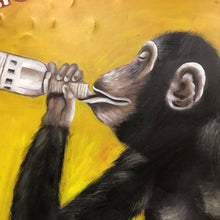 Load image into Gallery viewer, Drunken Monkey Art on Metal
