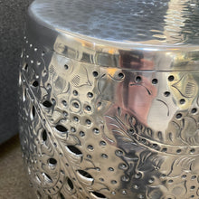 Load image into Gallery viewer, Silver Metal Garden Stool
