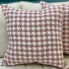 Load image into Gallery viewer, Rose Houndstooth Pillow
