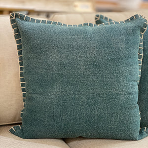 Teal Stitched Pillow