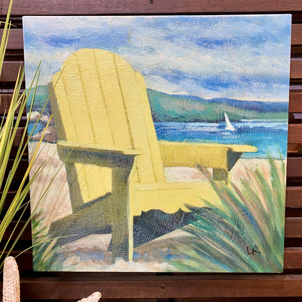 Yellow Beach Chair Giclee