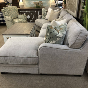 3PC Grey Sectional w/ Cuddler & Chaise