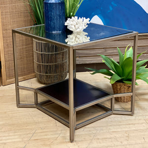 Brushed Silver Side Table