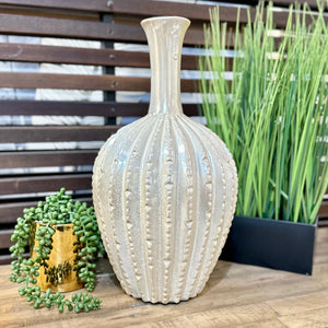 Beige Textured Vase