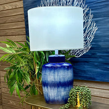 Load image into Gallery viewer, Blue Ceramic Table Lamp
